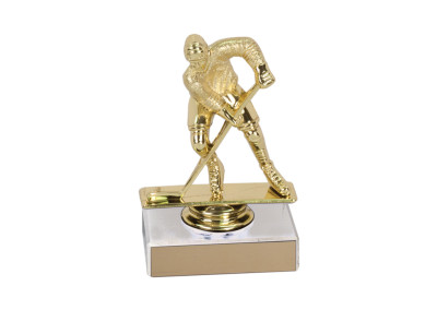 gold hockey figure trophy small